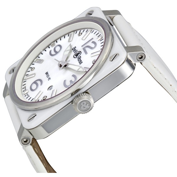 Bell & Ross BR0392-WH-C/SCA Aviation Mens Automatic White Ceramic Replica 2