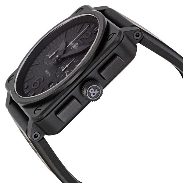 IMG_9085 Bell & Ross BR0394 PHANTOM Aviation Mens Automatic Black PVD Steel Replica 2