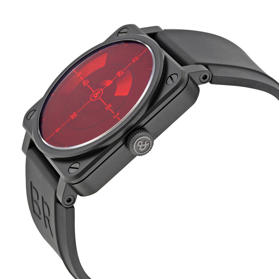 IMG_9085 Bell & Ross BR03-92-RED RADAR Mens Automatic Black PVD Stainless Steel Replica 2