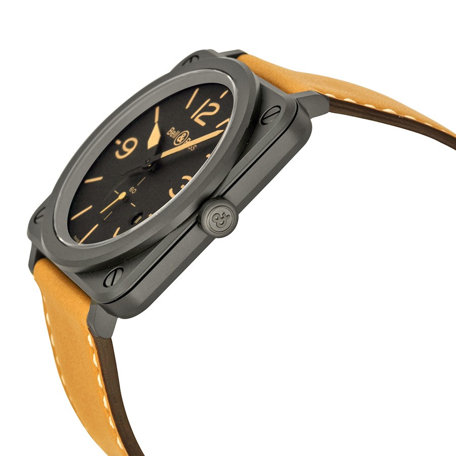 IMG_9085 Bell & Ross BRS-HERI-CEM Mens Quartz Black Ceramic Replica 2