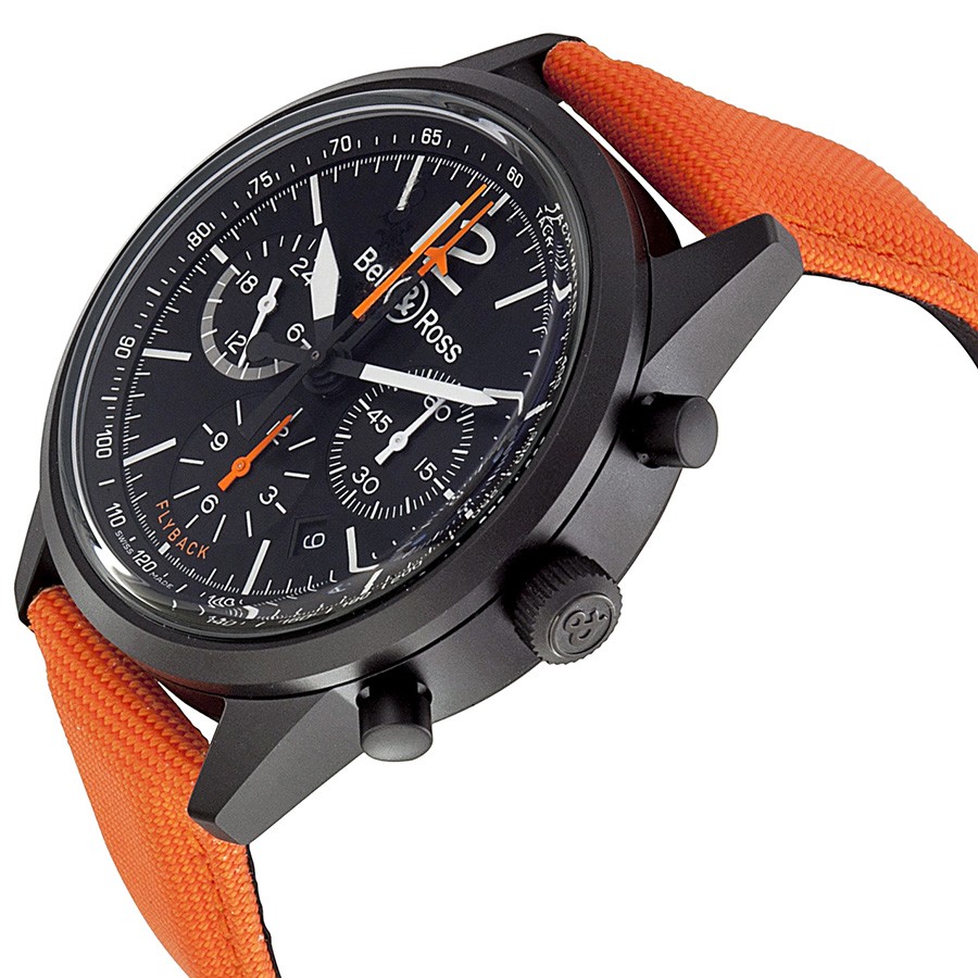 Bell & Ross BR126-BLKBIRD Vintage Mens Hand Wind Black PVD Stainless Steel Replica 2