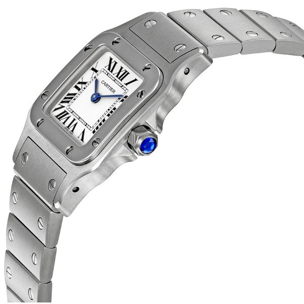 IMG_9085 Cartier W20056D6 Santos de Cartier Ladies Quartz Stainless Steel Replica 2