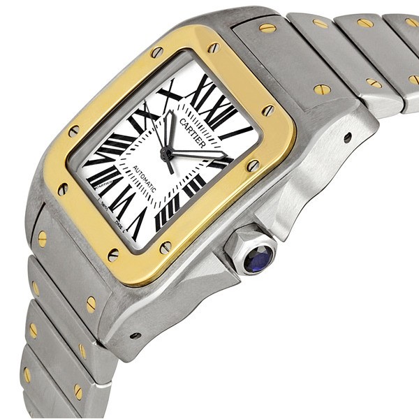 IMG_9085 Cartier W200728G Santos de Cartier Mens Automatic 18kt Yellow Gold and Stainless Steel Replica 2