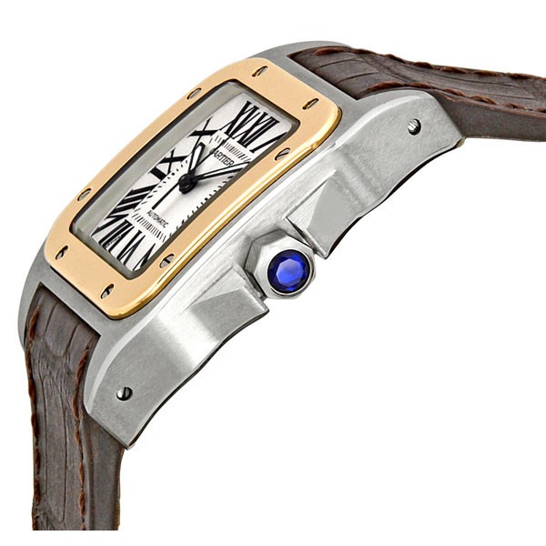 IMG_9085 Cartier W20107X7 Santos de Cartier Unisex Automatic 18kt Rose Gold and Stainless Steel Replica 2