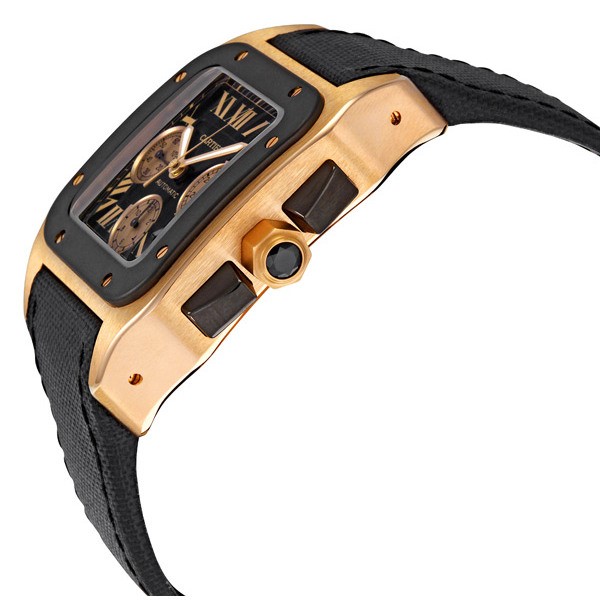 IMG_9085 Cartier W2020003 Santos de Cartier Mens Automatic 18k Rose Gold Replica 2