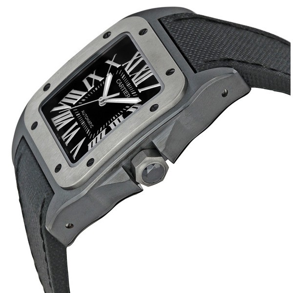 Cartier W2020010 Santos de Cartier Mens Automatic Stainless Steel and Black PVD Steel Replica 2