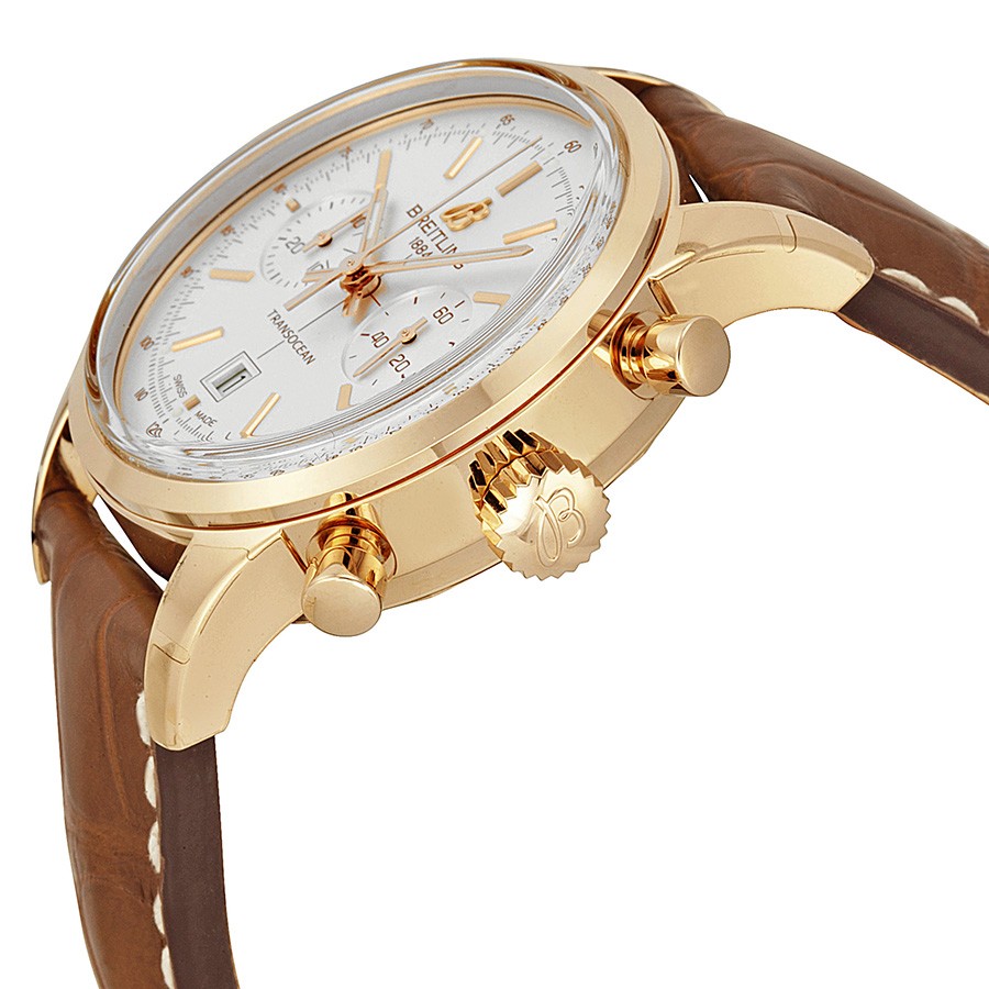 IMG_9085 Breitling 4811 Transocean Mens Hand Wind 18kt Rose Gold Replica 2