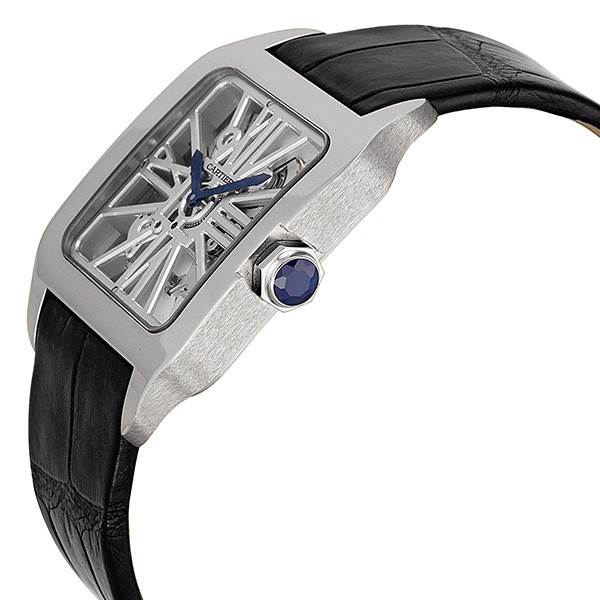 Cartier W2020033 Santos-Dumont Mens Hand Wind 18kt White Gold Replica 2