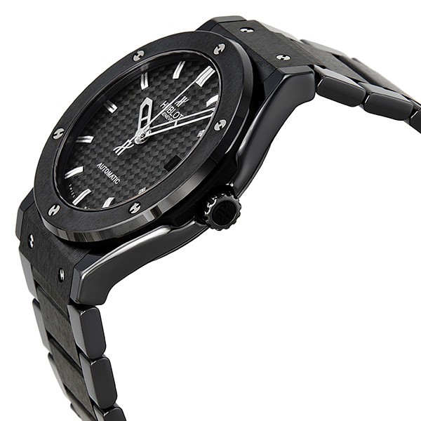 IMG_9085 Hublot 511.CM.1770.CM Classic Fusion Mens Automatic Black Ceramic and Black Composite Resin Replica 2