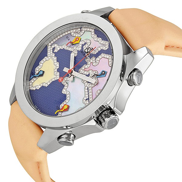 IMG_9085 Jacob Co. JCM124 Five Time Zone Unisex Quartz Stainless Steel Replica 2