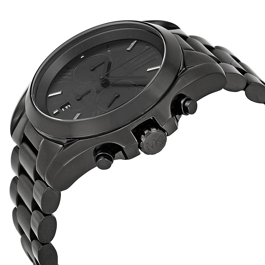 IMG_9085 Michael Kors MK5550 Bradshaw Unisex Quartz Black ion-plated Stainless Steel Replica 2