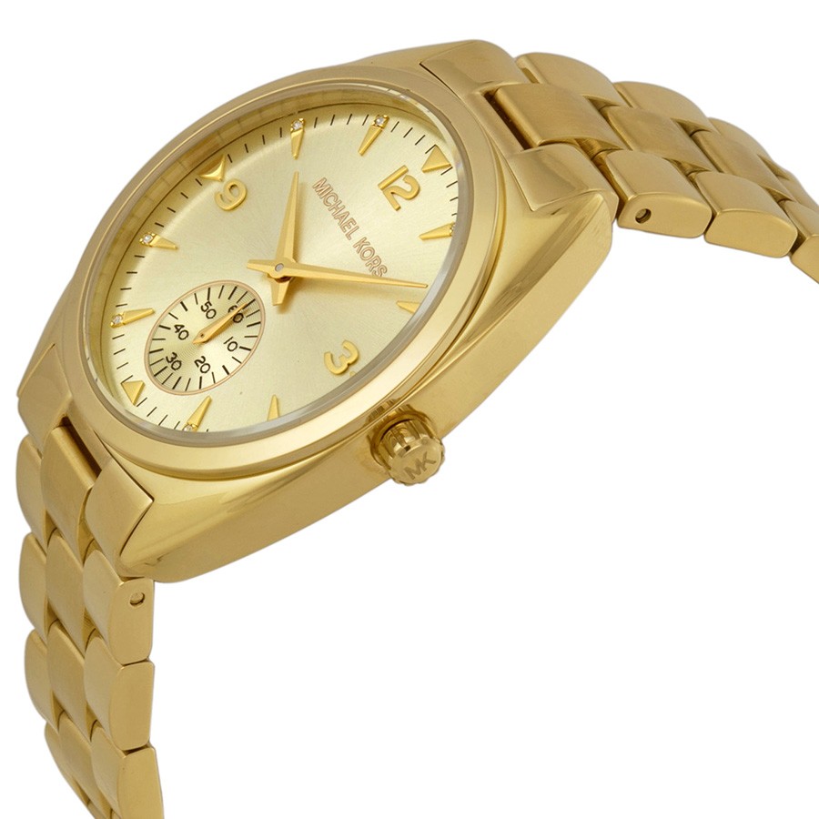 IMG_9085 Michael Kors MK3344 Callie Unisex Quartz Gold-tone Stainless Steel Replica 2