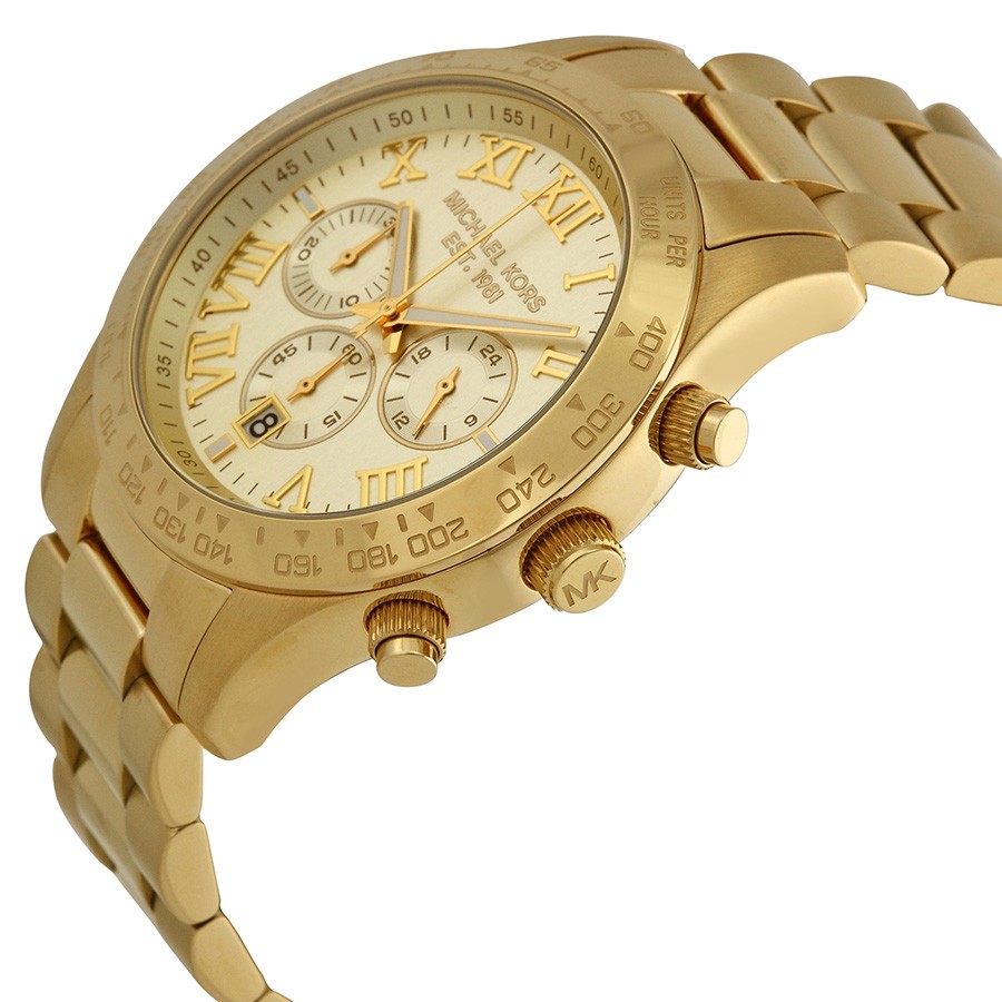 IMG_9085 Michael Kors MK8214 Layton Mens Quartz Gold-tone Stainless Steel Replica 2