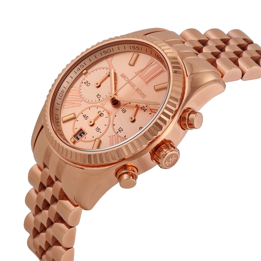 IMG_9085 Michael Kors MK5569 Lexington Ladies Quartz Rose Gold PVD Stainless Steel Replica 2