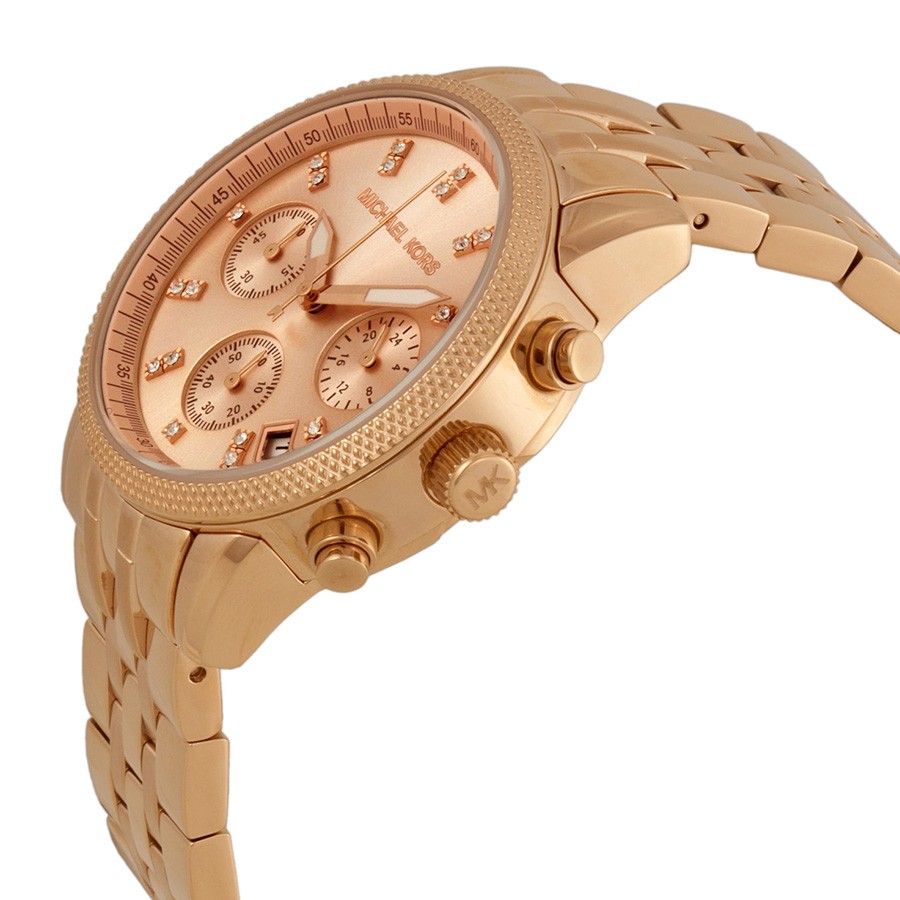 IMG_9085 Michael Kors MK6077 Ladies Quartz Rose Gold-tone Stainless Steel Replica 2