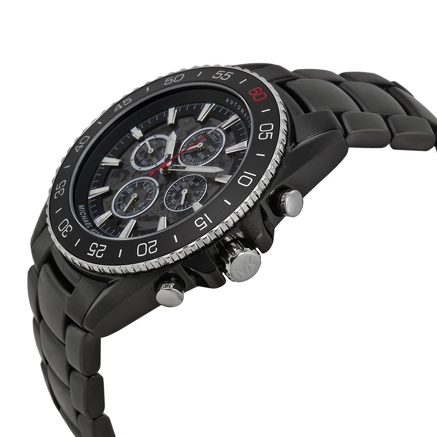 IMG_9085 Michael Kors MK9012 Mens Automatic Black Ion-plated Stainless Steel Replica 2