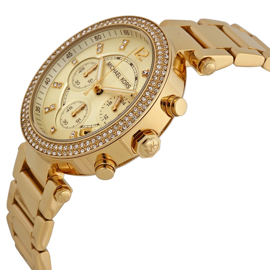 IMG_9085 Michael Kors MK5354 Parker Ladies Quartz Gold-tone Stainless Steel Replica 2