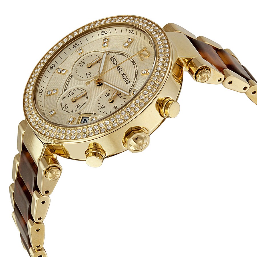 IMG_9085 Michael Kors MK5688 Parker Ladies Quartz Gold-tone Stainless Steel Replica 2