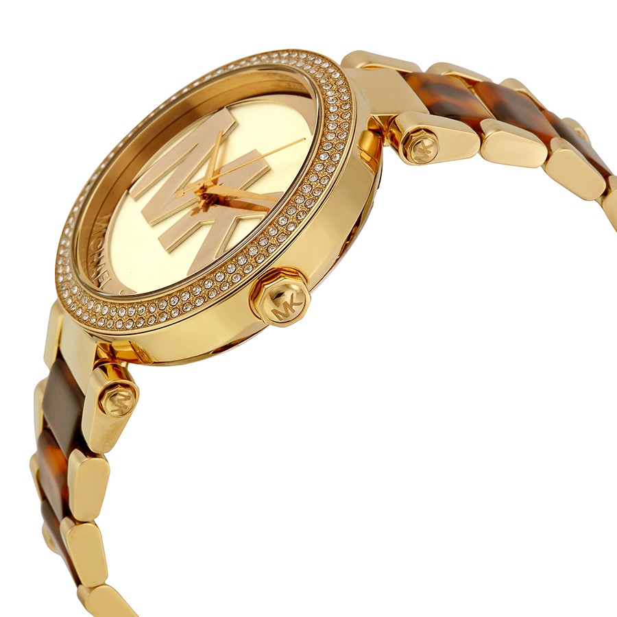 IMG_9085 Michael Kors MK6109 Parker Ladies Quartz Gold-tone Stainless Steel Replica 2