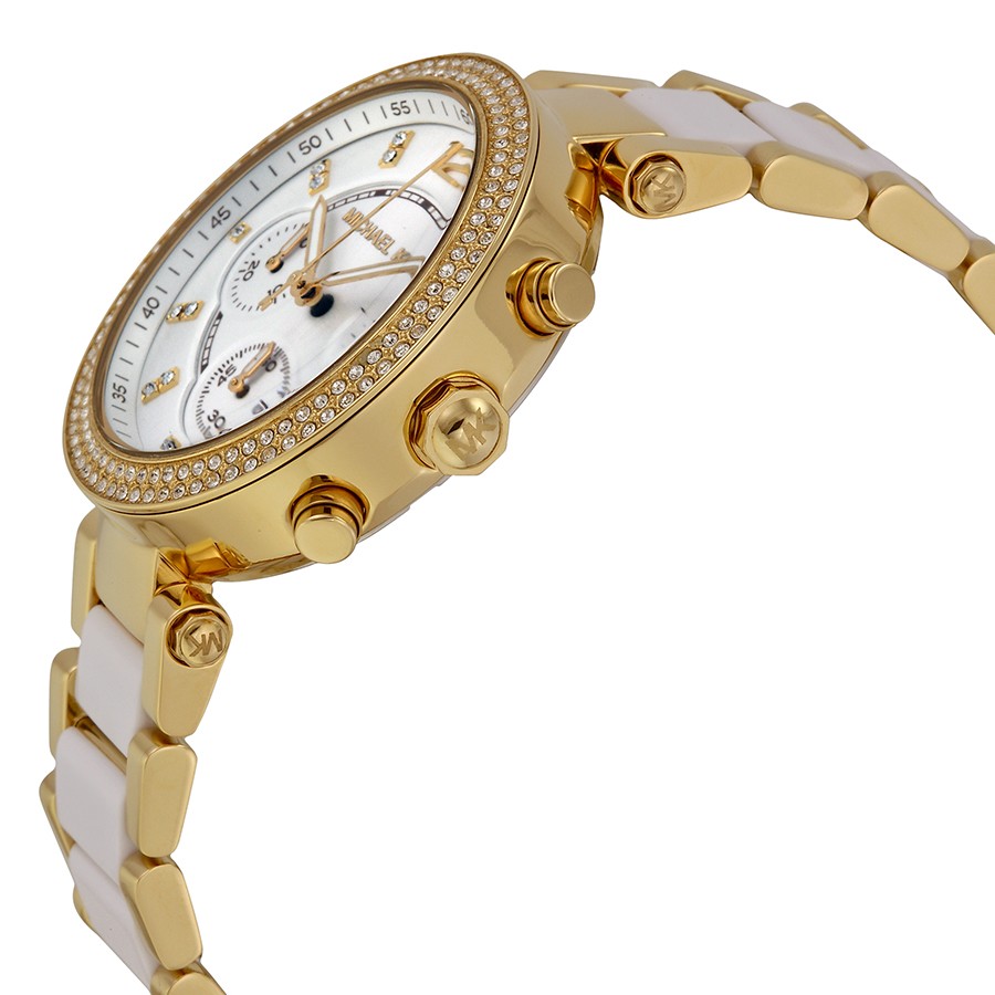 IMG_9085 Michael Kors MK6119 Parker Ladies Quartz Gold-tone Stainless Steel Replica 2