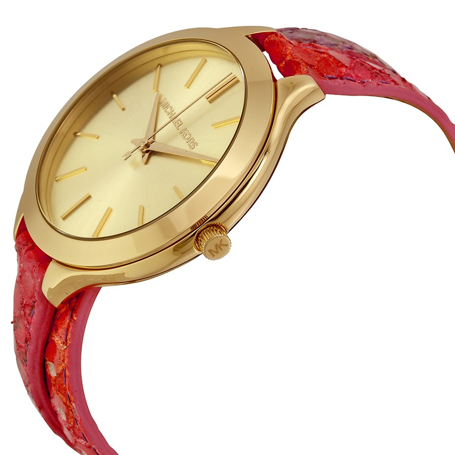 IMG_9085 Michael Kors MK2390 Runway Ladies Quartz Gold-tone Stainless Steel Replica 2