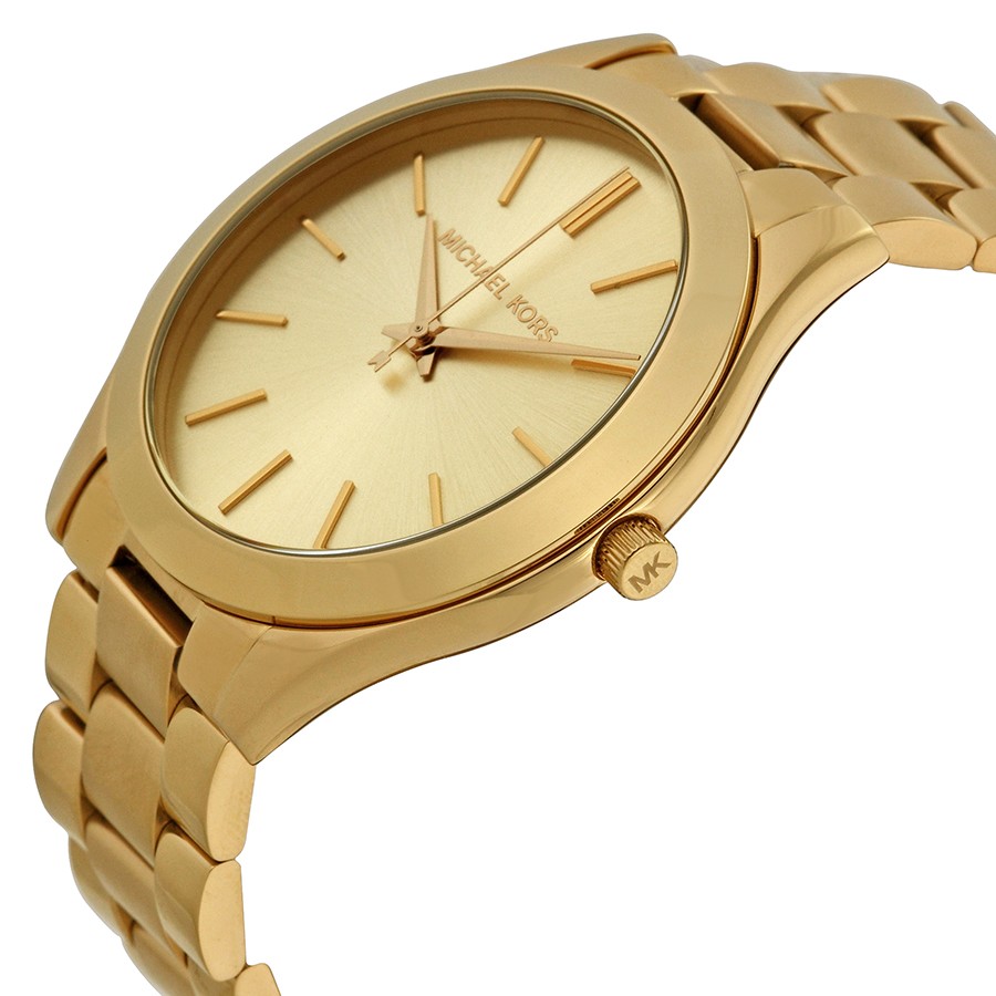 IMG_9085 Michael Kors MK3179 Runway Ladies Quartz Gold-tone Stainless Steel Replica 2