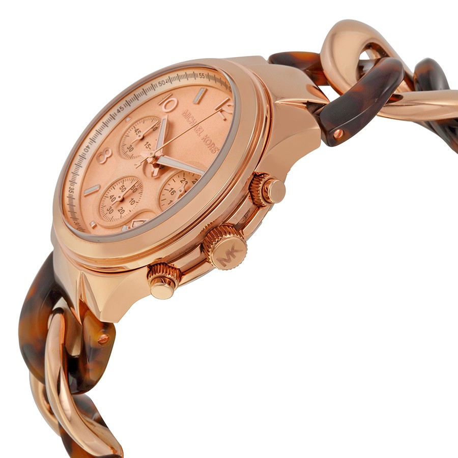 IMG_9085 Michael Kors MK4269 Runway Ladies Quartz Rose Gold-tone Stainless Steel Replica 2