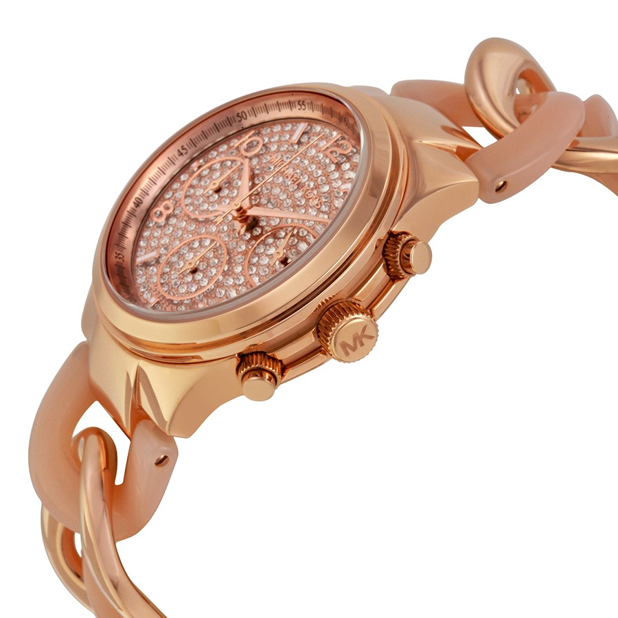 IMG_9085 Michael Kors MK4283 Runway Ladies Quartz Rose Gold-tone Stainless Steel Replica 2