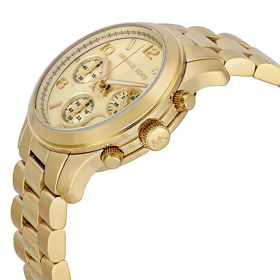 IMG_9085 Michael Kors MK5055 Runway Unisex Quartz Gold-tone Stainless Steel Replica 2
