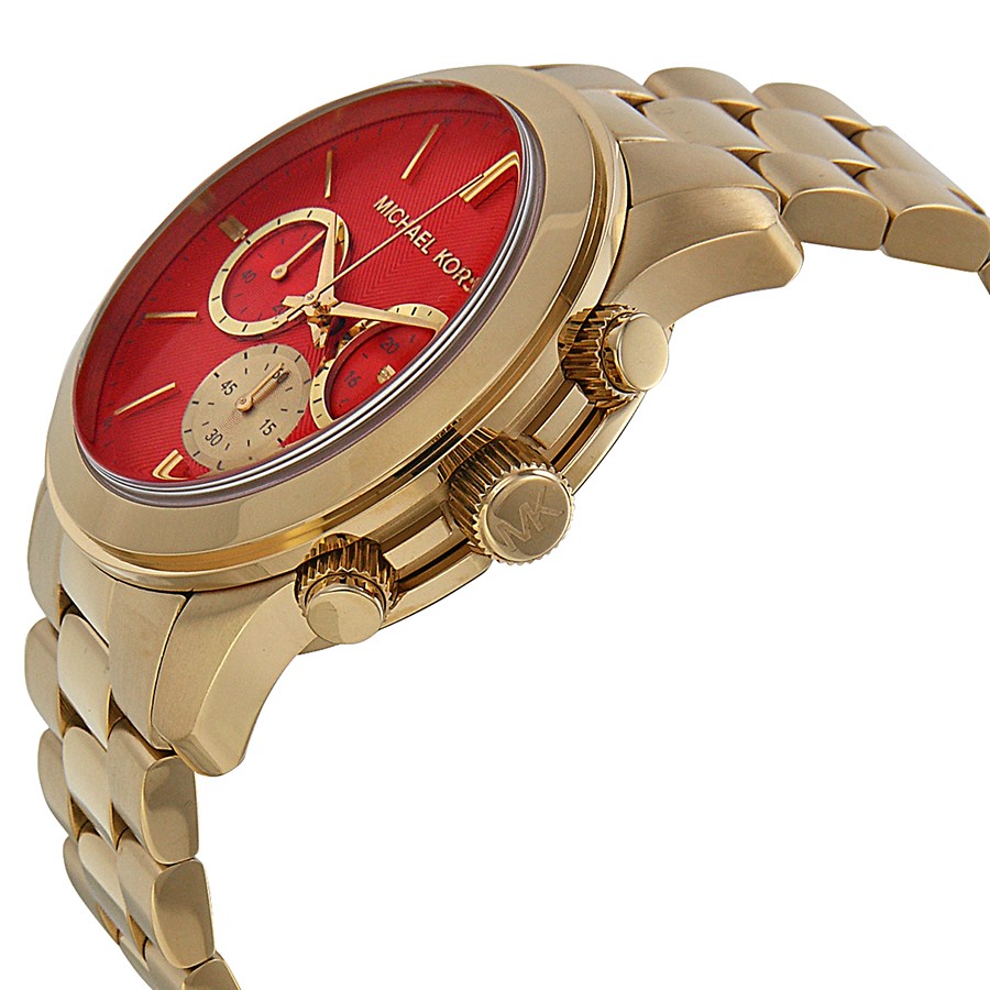 IMG_9085 Michael Kors MK5930 Runway Ladies Quartz Gold-tone Stainless Steel Replica 2