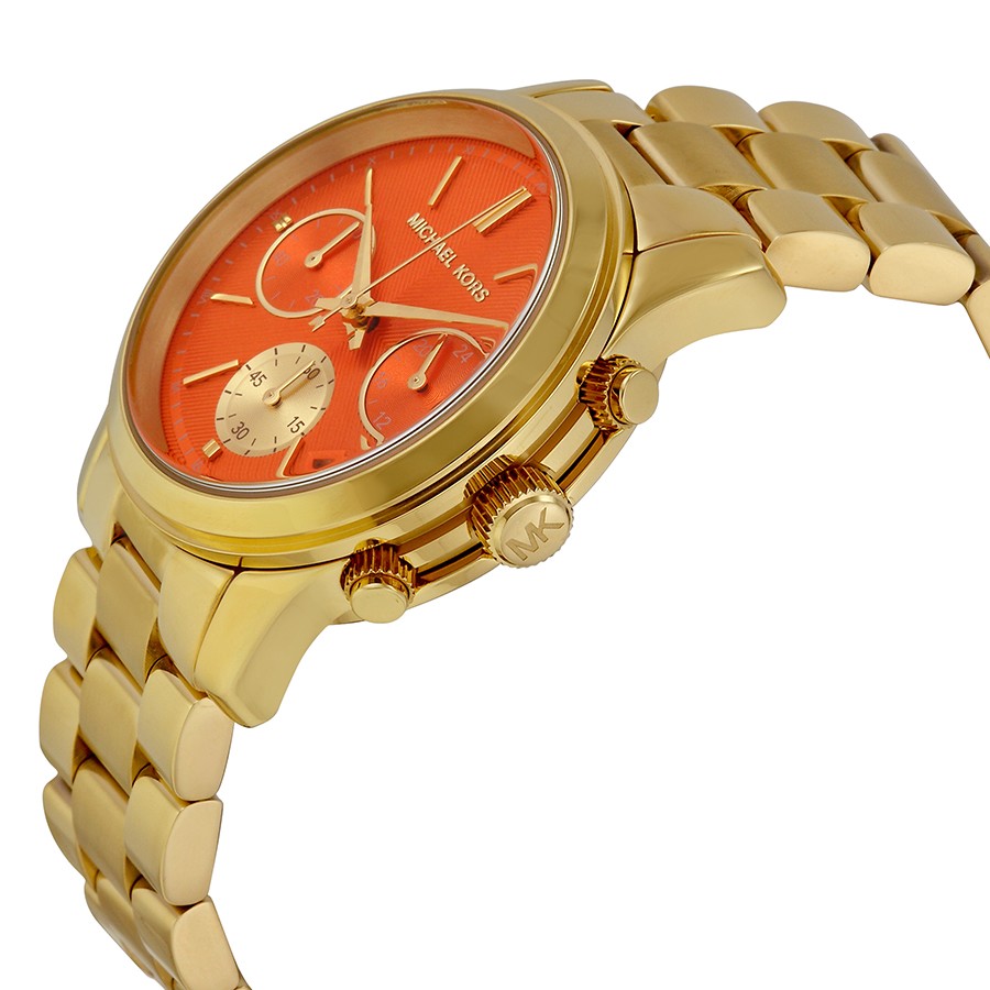IMG_9085 Michael Kors MK6162 Runway Ladies Quartz Gold-tone Stainless Steel Replica 2