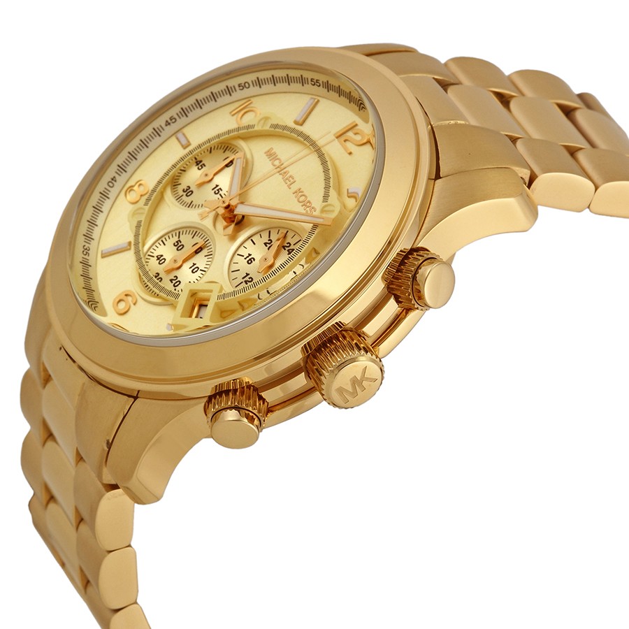 IMG_9085 Michael Kors MK8077 Runway Mens Quartz Gold-tone Stainless Steel Replica 2