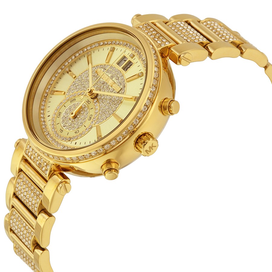 IMG_9085 Michael Kors MK6308 Sawyer Ladies Quartz Gold-Tone Stainless Steel Replica 2