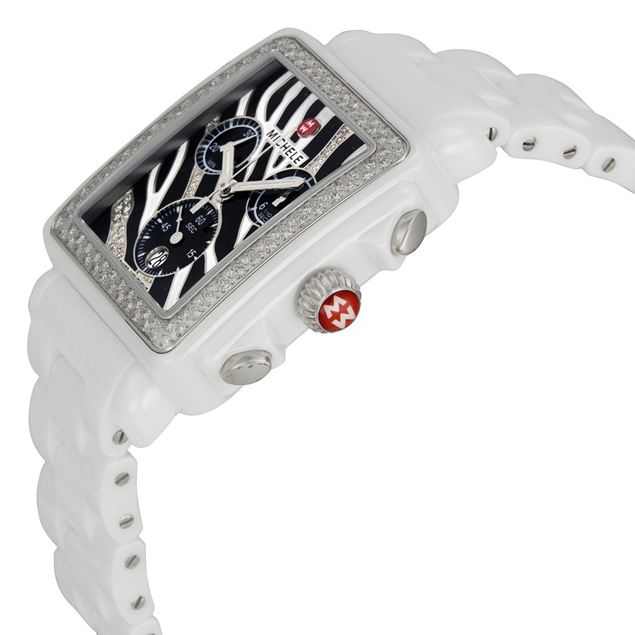 IMG_9085 Michele MWW06F000010 Deco Ladies Quartz White Ceramic Replica 2