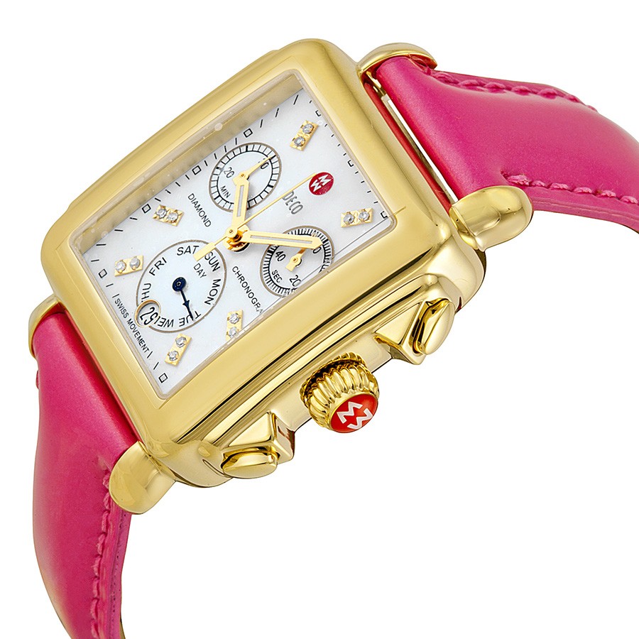 IMG_9085 Michele MWW06P000133 Deco Ladies Quartz Gold-tone Stainless Steel Replica 2
