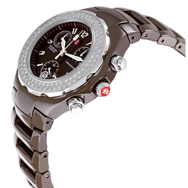 IMG_9085 Michele MWW12A000011 Ladies Quartz Brown Ceramic Replica 2
