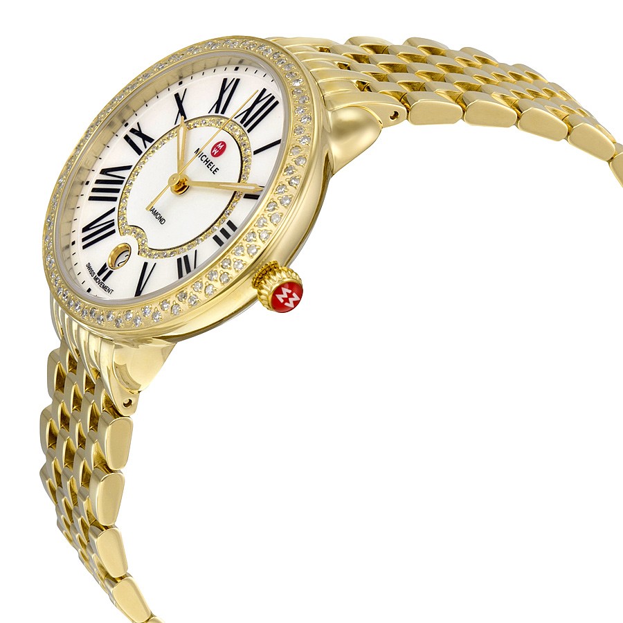 IMG_9085 Michele MWW21B000031 Ladies Quartz 18kt Gold-plated Stainless Steel Replica 2