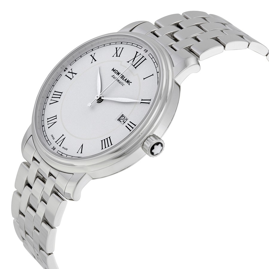 IMG_9085 Montblanc 112610 Tradition Mens Automatic Stainless Steel Replica 2