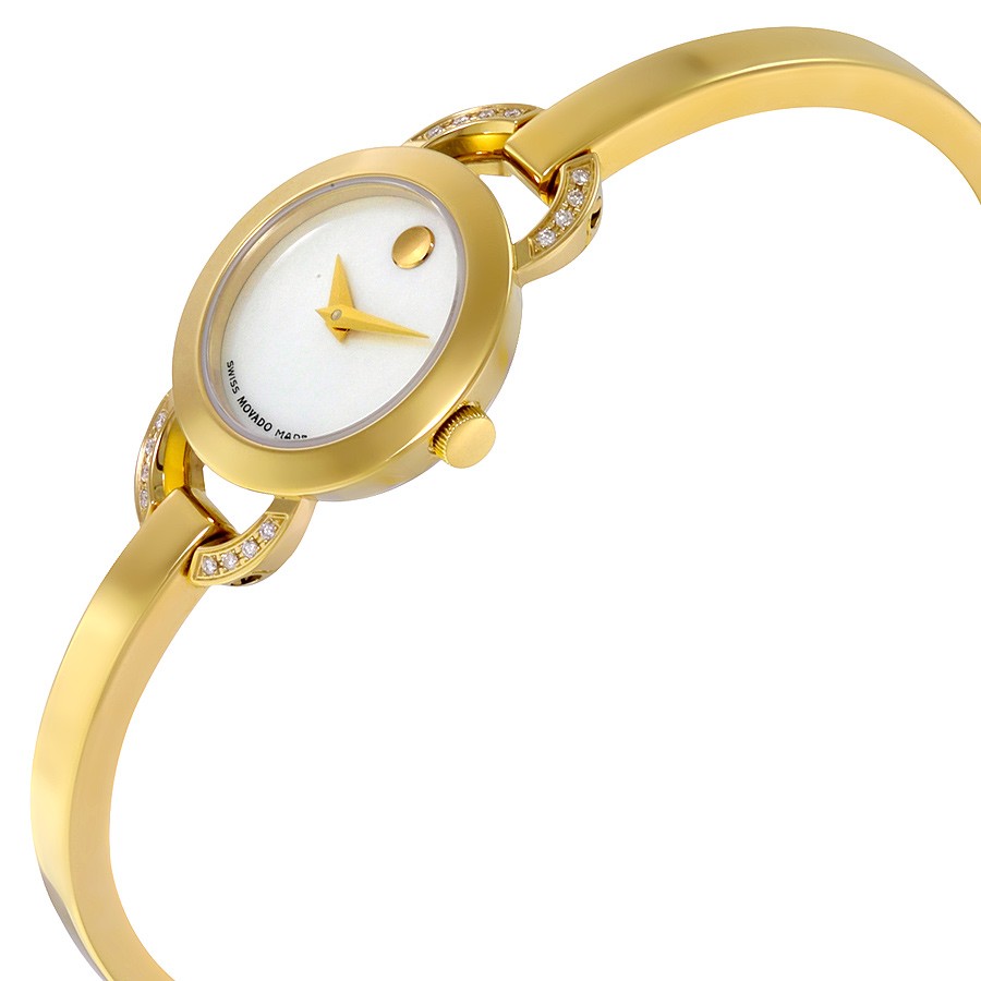 IMG_9085 Movado 0606889 Ladies Quartz Yellow Gold PVD Stainless Steel Replica 2