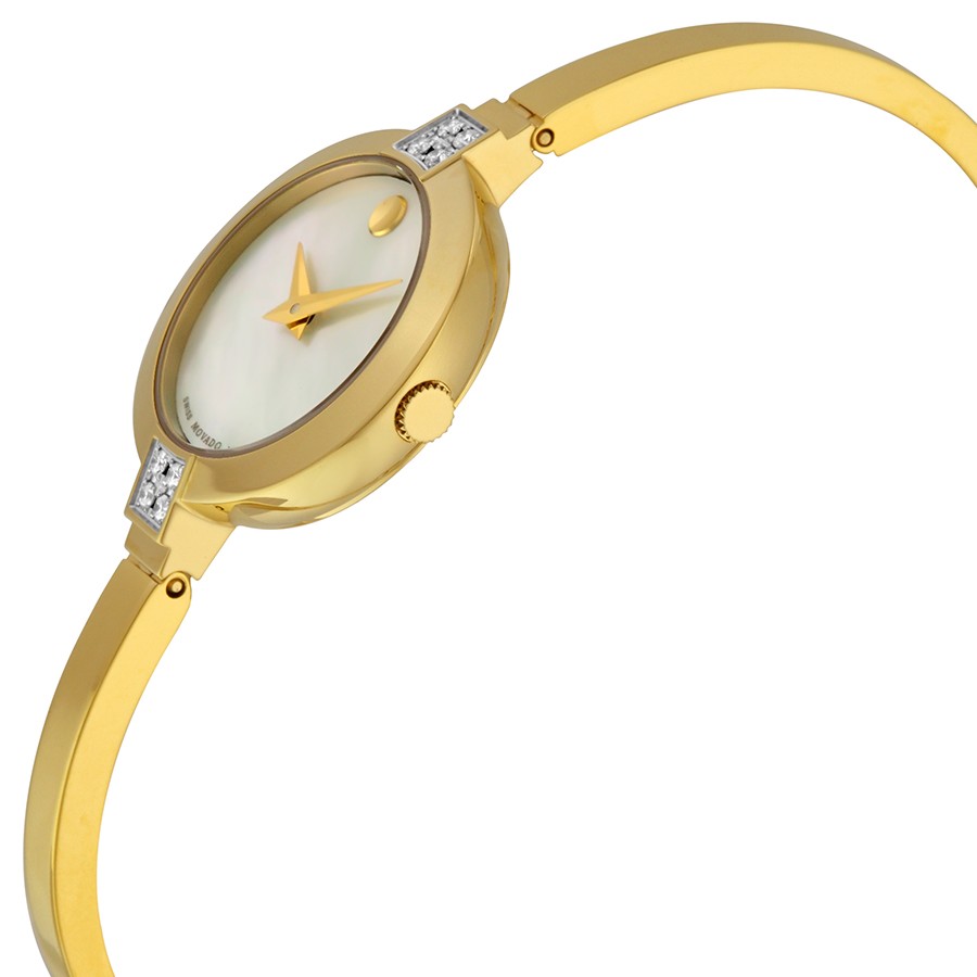 IMG_9085 Movado 0607000 Bela Ladies Quartz Yellow Gold PVD Stainless Steel Case Set with 8 Di Replica 2