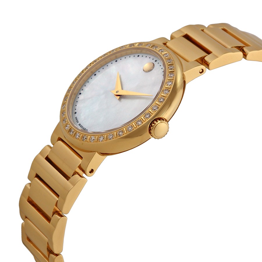 IMG_9085 Movado 606422 Concerto Ladies Quartz Gold-plated Stainless Steel Replica 2
