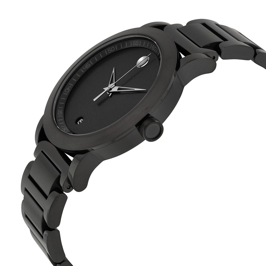 IMG_9085 Movado 0606615 Museum Mens Quartz Black PVD Stainless Steel Replica 2