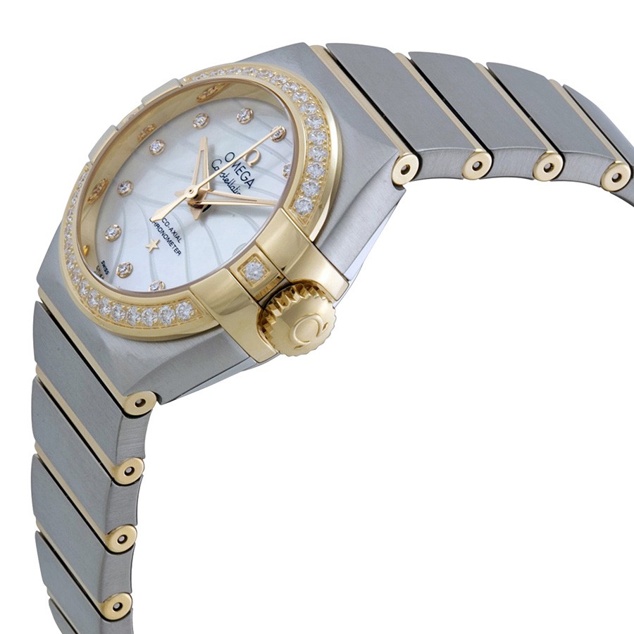 IMG_9085 Omega 12325272055004 Constellation Ladies Quartz Stainless Steel and 18kt Yellow Gold Replica 2