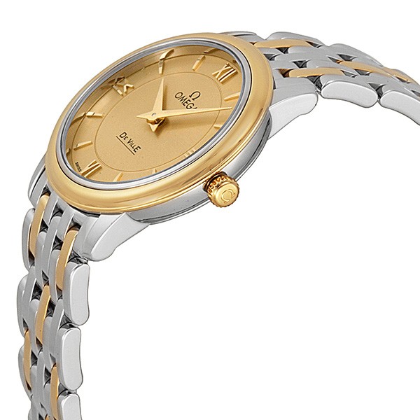 IMG_9085 Omega 424.20.27.60.08.001 DeVille Ladies Quartz Stainless Steel and Yellow Gold Replica 2