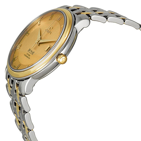 IMG_9085 Omega 4374.1100 DeVille Mens Automatic Stainless Steel and 18k Yellow Gold Replica 2