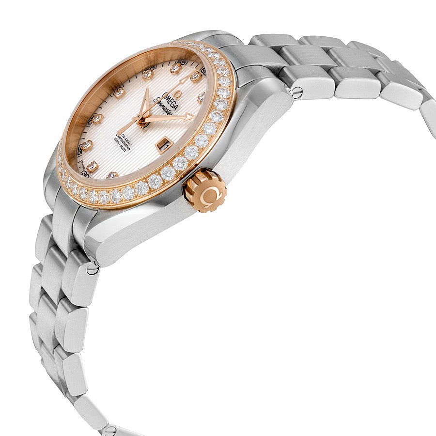 IMG_9085 Omega 231.25.34.20.55.003 Seamaster Aqua Terra Ladies Automatic Two-tone ( Steel - red gold ) Replica 2