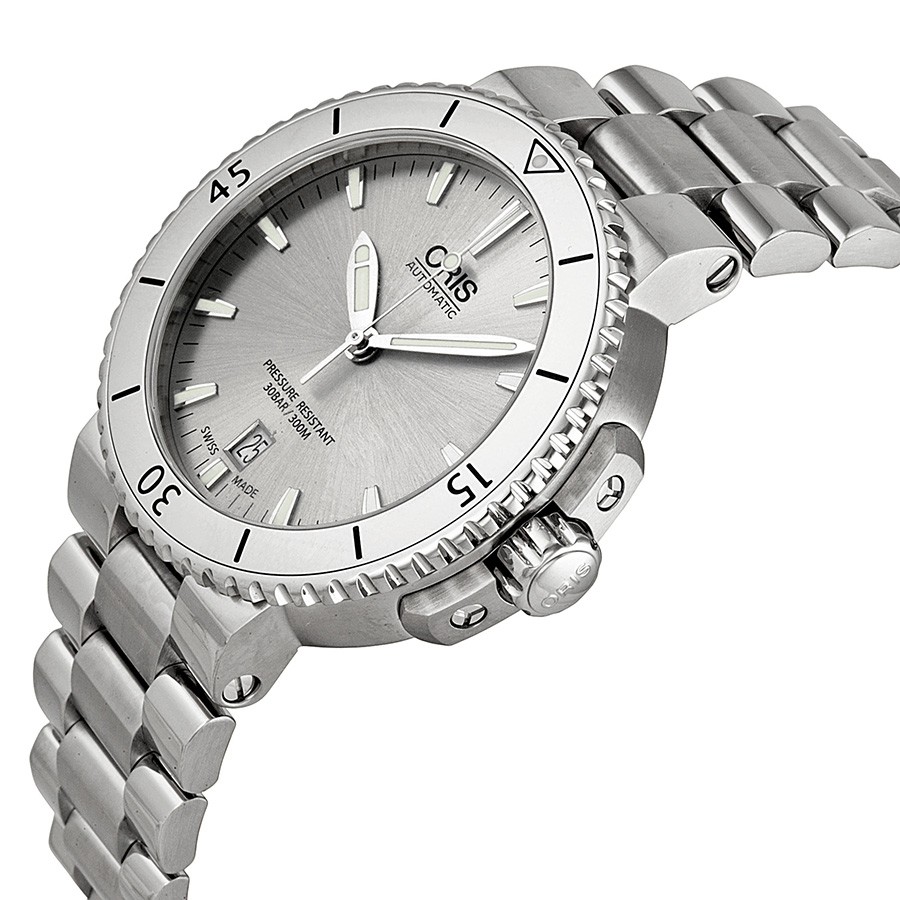IMG_9085 Oris 01 733 7676 4141-07 8 21 10P Aquis Mens Automatic Stainless Steel Replica 2