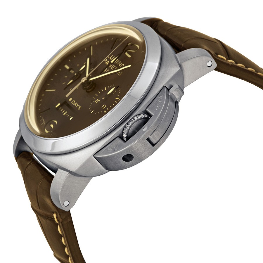 IMG_9085 Panerai PAM00311 Luminor 1950 Mens Hand Wind Polished and Burshed Titanium Replica 2