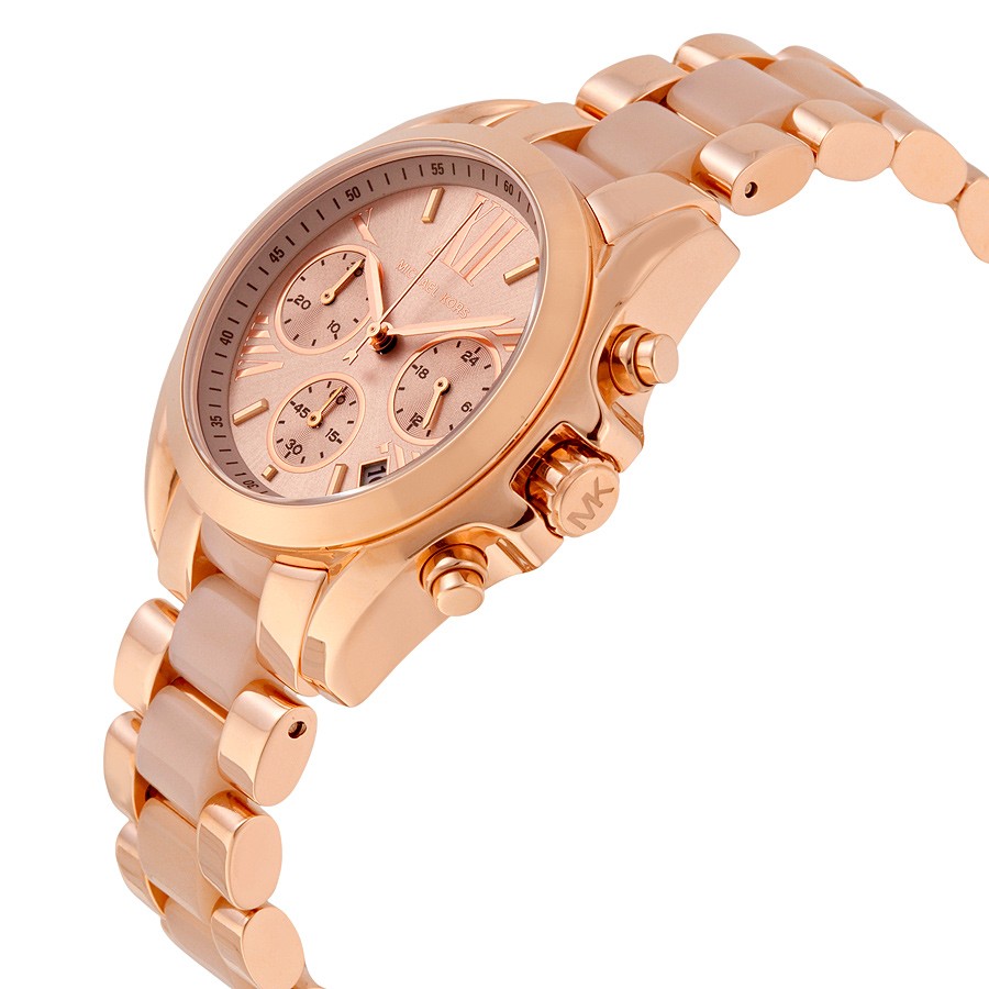 Michael Kors MK6066 Bradshaw Ladies Quartz Rose Gold-tone Stainless Steel Replica 2