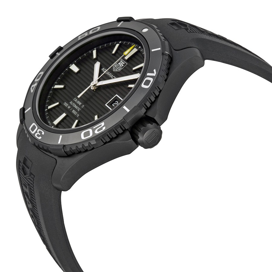 IMG_9085 Tag Heuer WAK2180.FT6027 Aquaracer Mens Automatic Black Carbide coated Titanium Replica 2